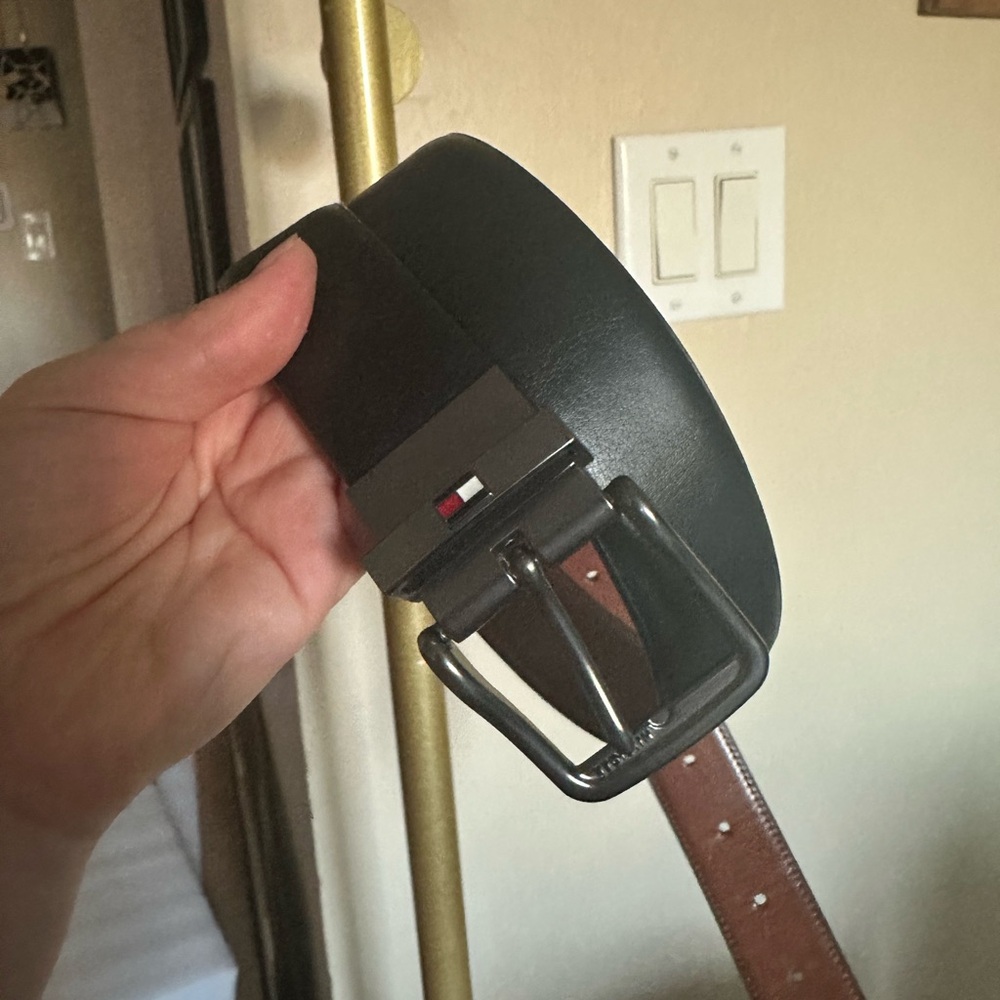 Tommy Hilfiger Black and Brown Men's Belt